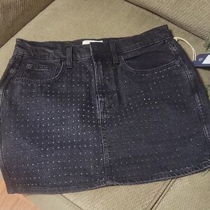 Universal Thread Black Textured Mini Skirt